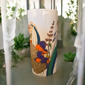 Vintage Rosenthal Studio Linie Vase Modern Art Wolf Bauer Signed Flowers